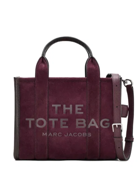 Geantă Marc Jacobs din piele de căprioară violet