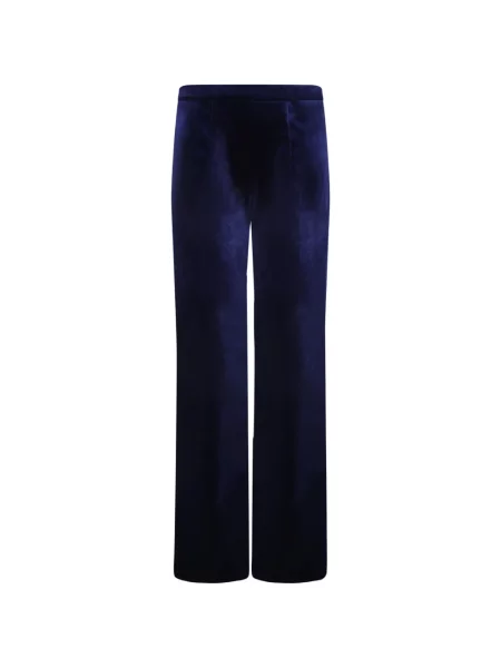 Pantaloni palazzo Blanca Vita de catifea albastru
