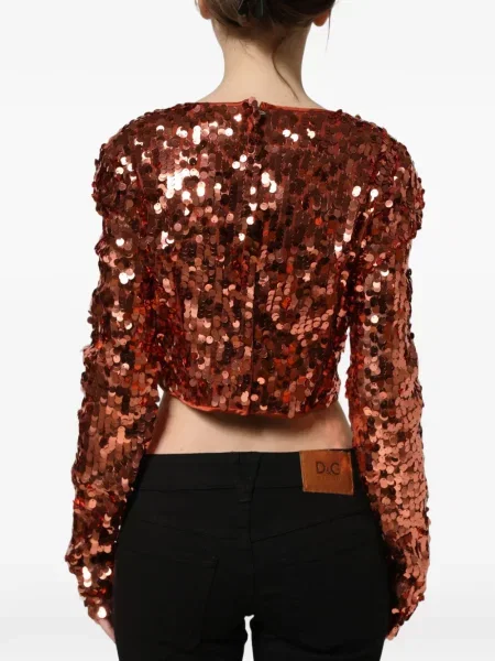 Bluză Dolce & Gabbana maro