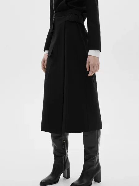 Спідниця міді MANGO чорний