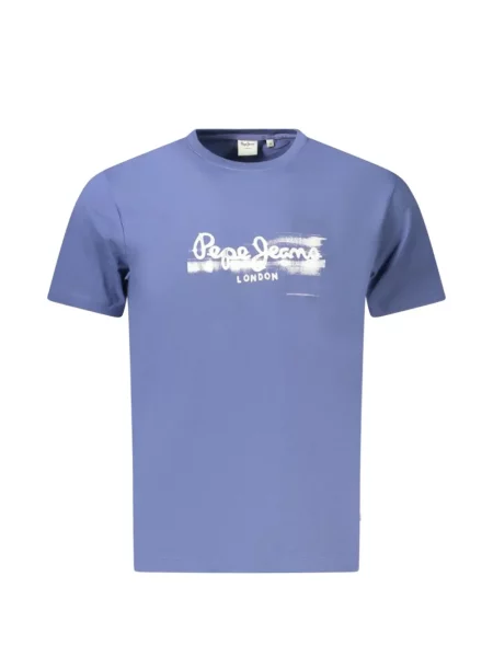 Tricou Pepe Jeans cu imagine albastru