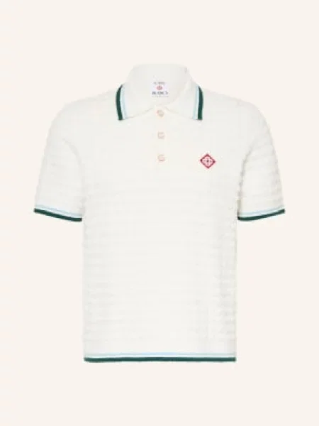 Casablanca Koszulka Polo Z Frotte Krój Slim Fit weiss