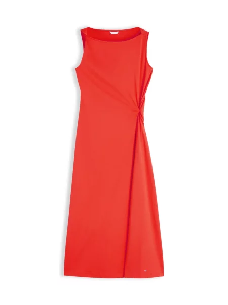 Rochie midi Tommy Hilfiger roșu