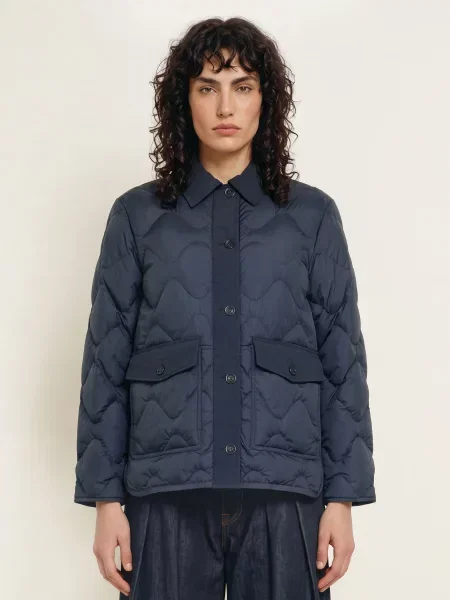 Woolrich Péřové Bundy Heritage tmavě modrá
