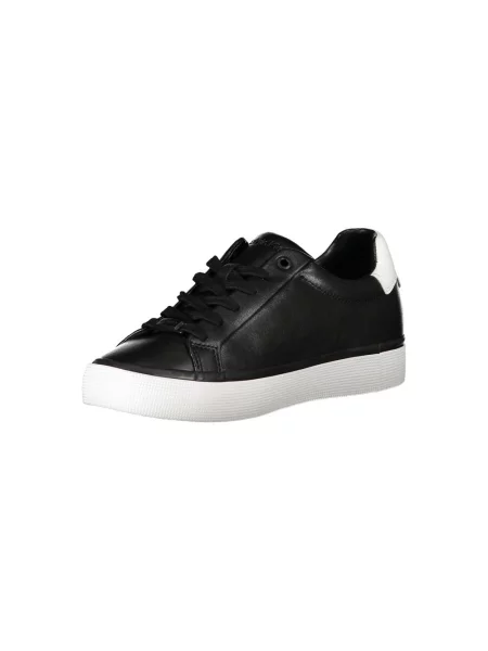 Trampki Calvin Klein skórzane eleganckie sznurowane czarne