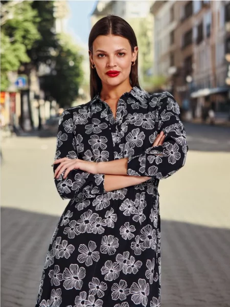 Міді сукня з леопардовим принтом різнобарвний