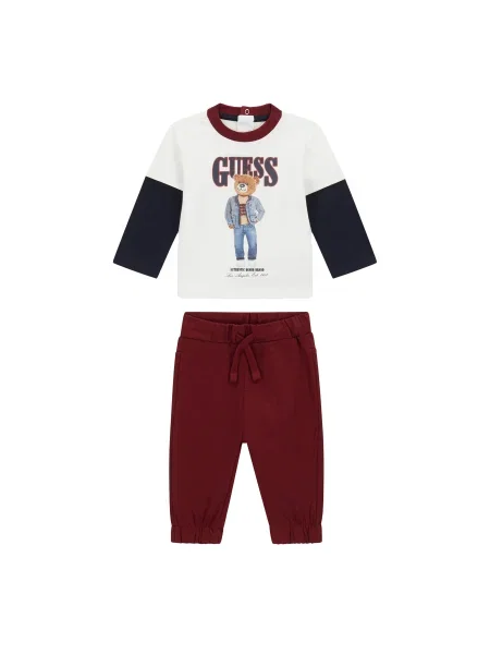 Guess Póló és rövidnadrág Bordó Regular Fit