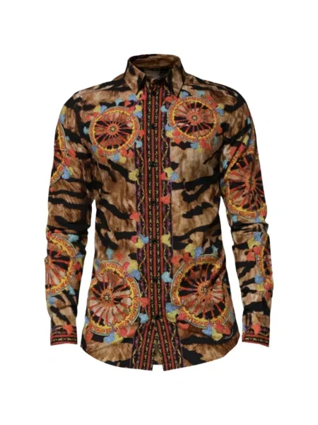Cămașă Dolce & Gabbana cu imagine cu dungi de tigru