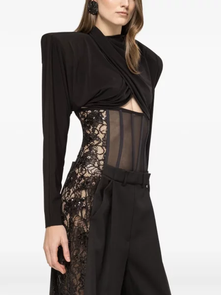 Cropp top Nissa drapat negru