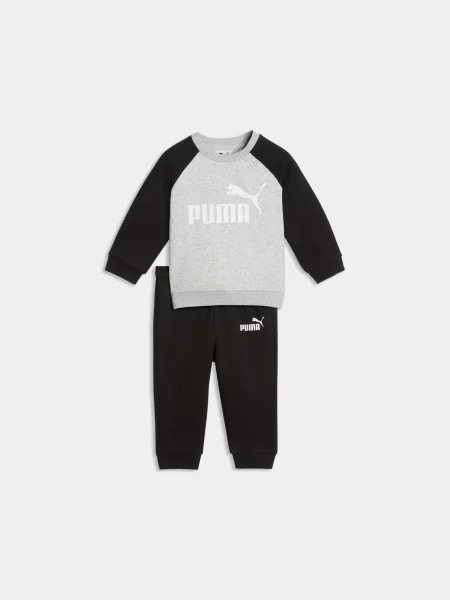 Дитячий Спортивний костюм PUMA Ess Raglan Crew Set комбінований верх чорний