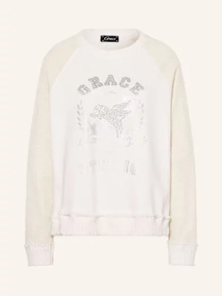 Grace Bluza Nierozpinana Z Ozdobnymi Kamykami weiss biała