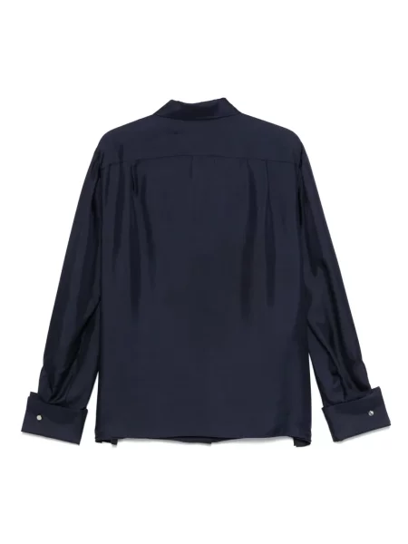 Cămașă Alberta Ferretti de mătase albastru