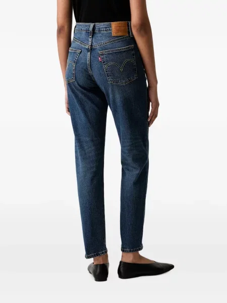 Decupat pantaloni Levi's® cu autograf cu talie înaltă alb
