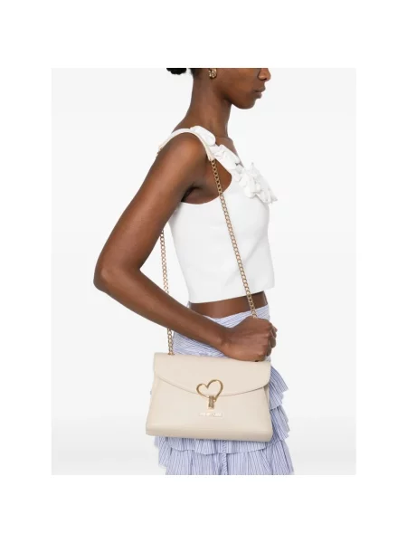Torebka crossbody Love Moschino beżowa