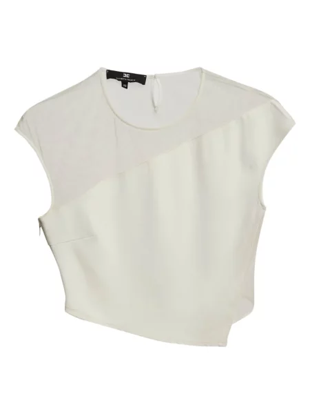 Decupat top Elisabetta Franchi alb