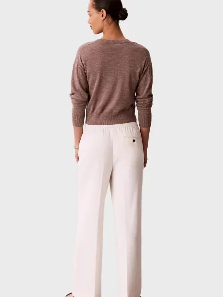 Брюки Calvin Klein из крепа белые
