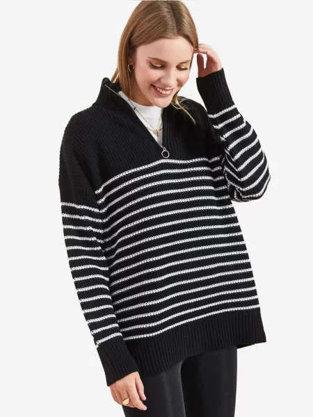 Bianco Lucci Pulover Pullover črna bela