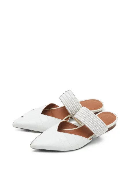 Papuci tip mules Malone Souliers alb