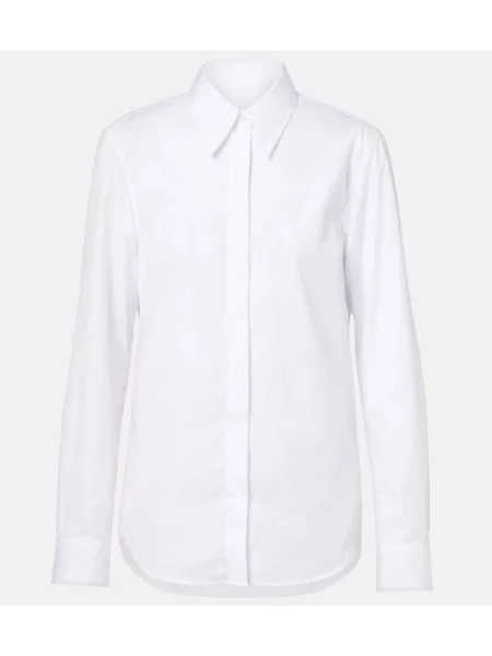 Top Dries Van Noten popelinowy biały