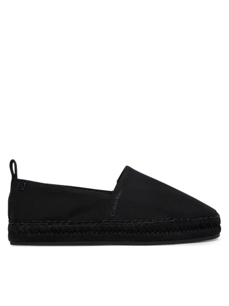 Calvin Klein Espadrile Oblique Espadrille Canvas črna