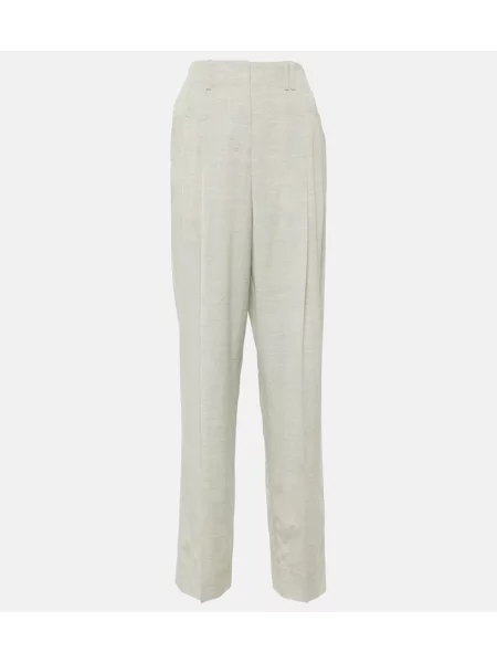 Pantaloni Jacquemus cu talie înaltă gri
