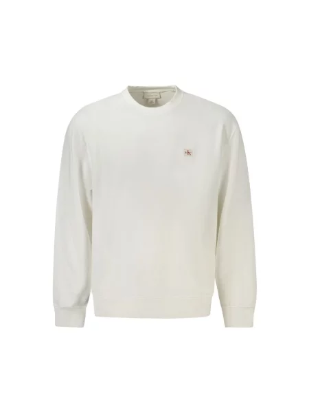 Bluza Calvin Klein z długim rękawem biała