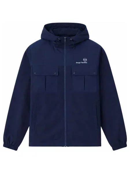 Bunda s kapucí Sergio Tacchini s kapucí modrý