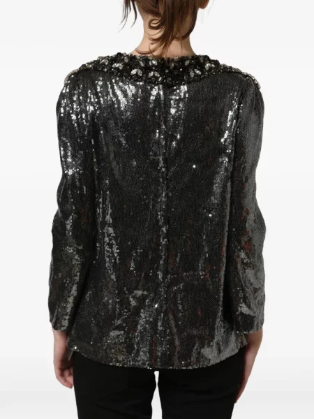 Bluză Dolce & Gabbana cu paiete negru