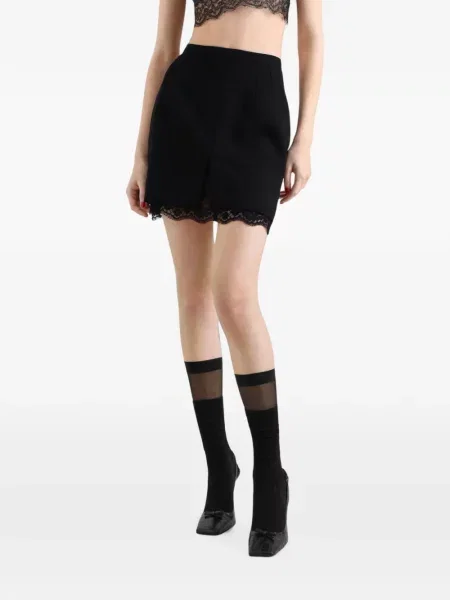 Fustă Dolce & Gabbana de lână negru