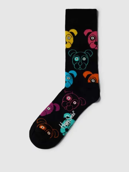 Skarpety Happy Socks z nadrukiem czarne