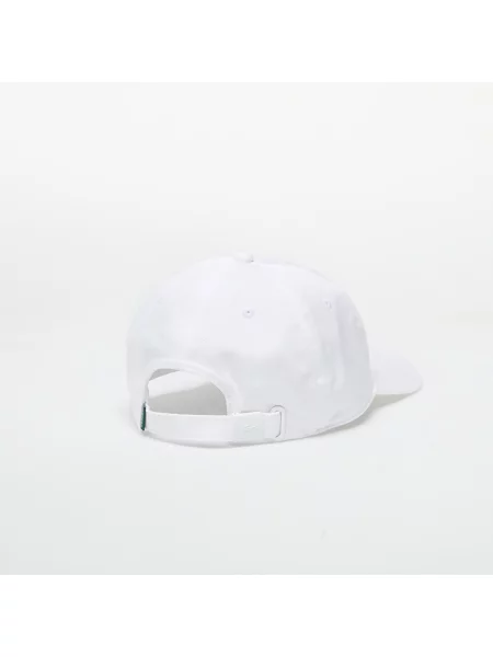 Шапка с козирка Lacoste с апликация бяло
