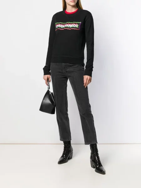 Hanorac Dsquared2 cu autograf negru