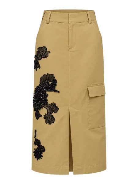Fustă midi Hellessy cu model floral cu aplicații