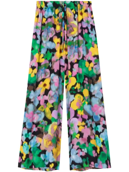 Pantaloni Az Factory cu model floral cu imagine roz