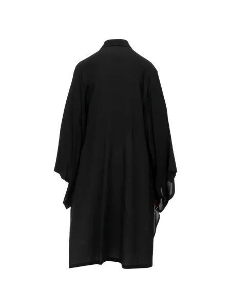 Rochie tip cămașă Yohji Yamamoto cu imagine negru