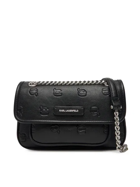 Чанта Karl Lagerfeld IKON MONOGRAM черно