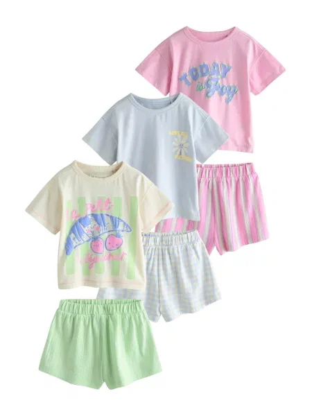 Next Pijamale șamoa / deschis / verde deschis / roz albastru