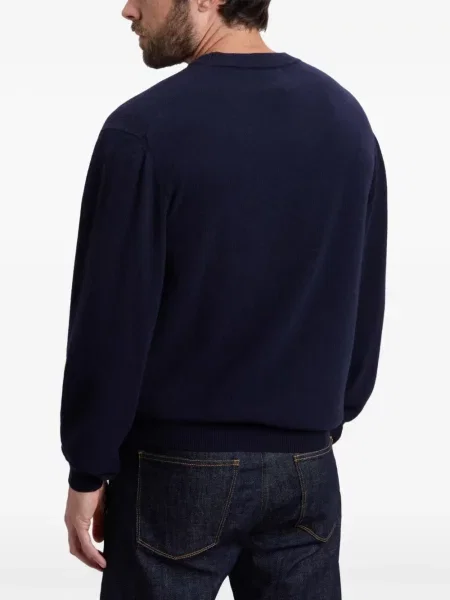 Pulover Woolrich cu decolteu rotund albastru