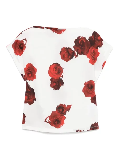 Bluză Liviana Conti cu model floral cu imagine alb