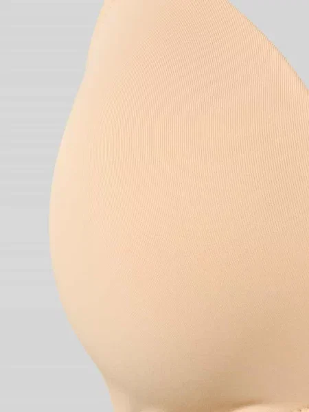 Biustonosz o kroju regular fit z zapięciem na haftkę Skiny beżowy