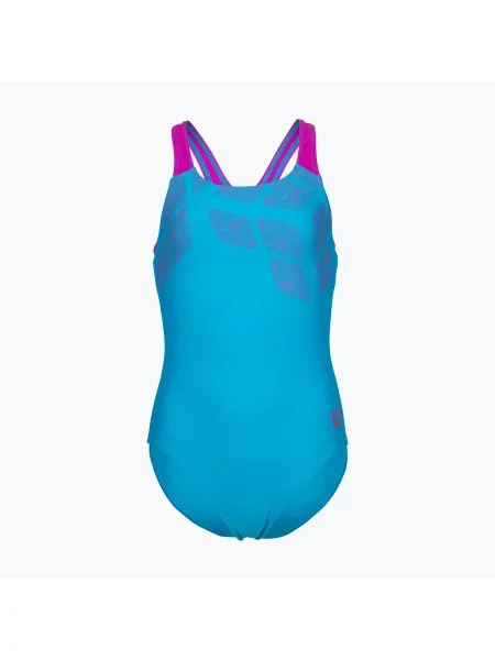 Gyerek egyrészes fürdőruha arena Kikko Swim Pro Back turquoise/very fuchsia. Méret: kék