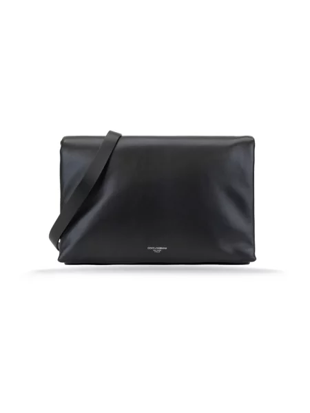 Torba Dolce And Gabbana skórzana z magnetycznym zapięciem czarna