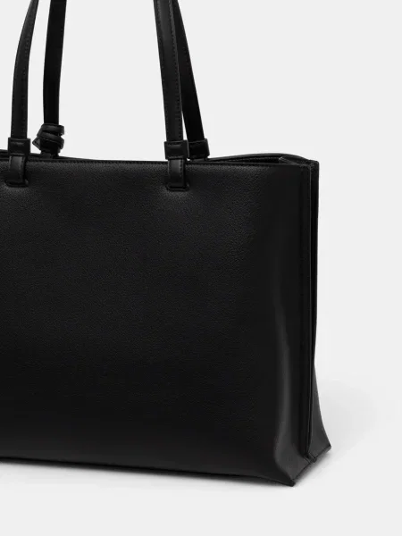 Кожаная сумка Dkny черная