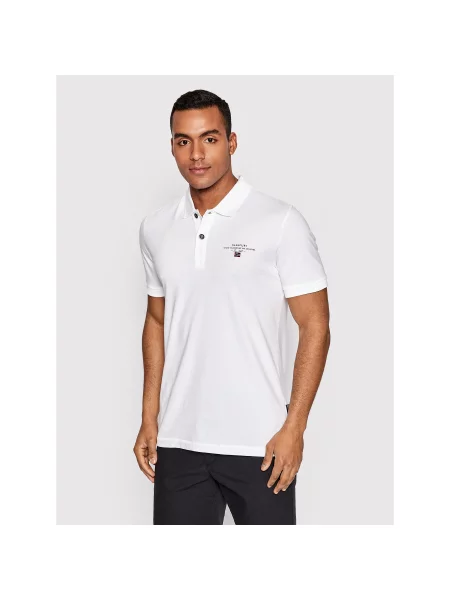 Napapijri Polo marškinėliai Elbas Jersey Regular Fit balta