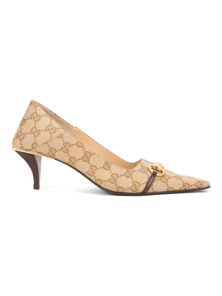Czółenka Gucci płócienna beżowa