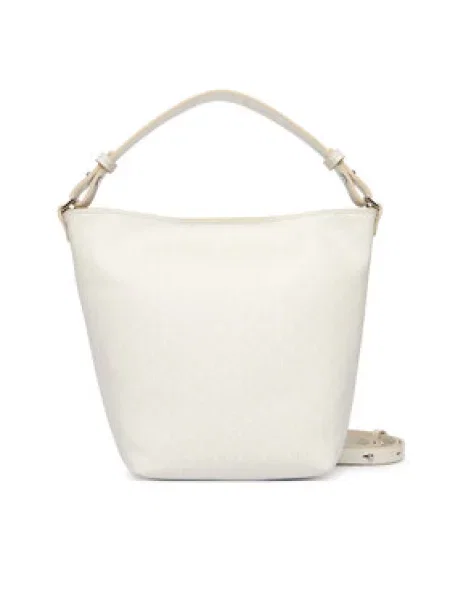 Calvin Klein Vrečasta torba kapučino bela