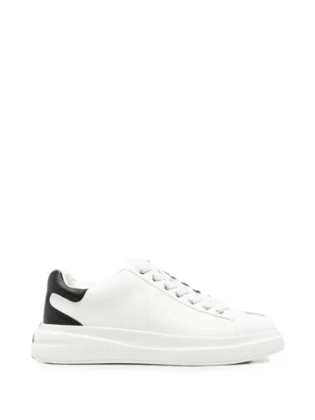 Sneakerși Guess din piele alb