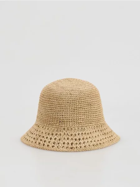 Reserved Панама з рафії пшеничний 