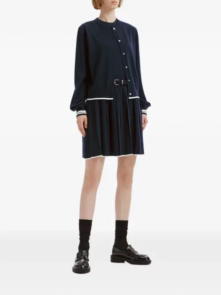 Cu centură rochie mini B+ab albastru