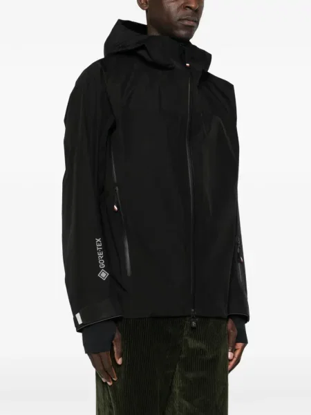 Geacă Moncler Grenoble cu glugă negru